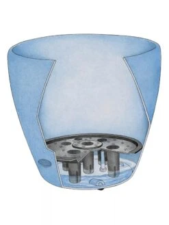 Viva Round Self-Watering Rolling Planter, 17.25” Diameter -Garden Serie Store 39325 002