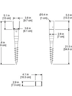 No-Dig Ground Screw For Mailpost -Garden Serie Store 8587086 02V tif