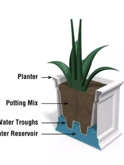 Fairfield Self-Watering Patio Planters, 20” X 36” -Garden Serie Store 8588417 17V tif