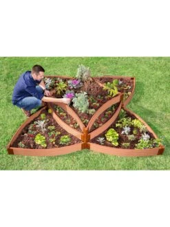 Classic Sienna Raised Garden Bed Versailles Sunburst With 1" Boards -Garden Serie Store 8589503 01v
