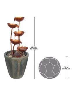 Copper Lotus Cascading Fountain -Garden Serie Store 8589843 02V