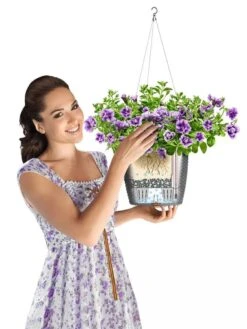 Lechuza® Nido Cottage Wicker Hanging Planter -Garden Serie Store 8591154WT 003V tif