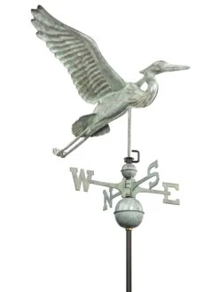Verde Copper Heron Weathervane, Standard Size -Garden Serie Store 8593536 004v