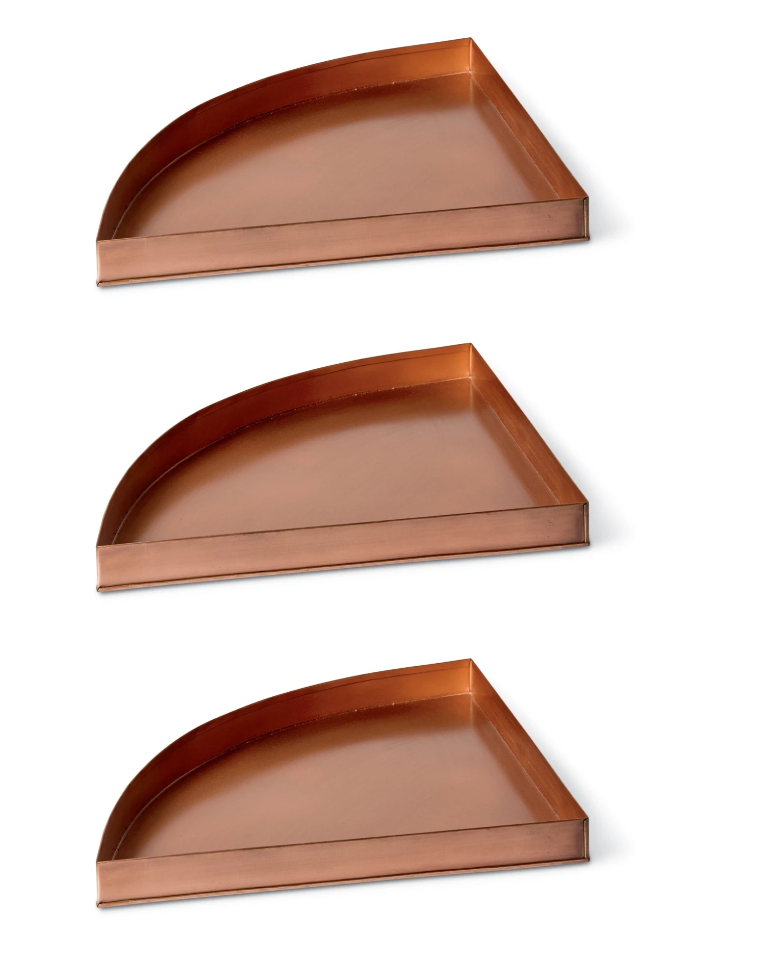 Essex Quarter Round Plant Stand Trays, Set Of 3 3 Essex Quarter Round Plant Stand Trays, Set Of 3