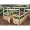 Garden In A Box Cedar Raised Bed With Deer Fence, 8' X 8' 2 Garden In A Box Cedar Raised Bed With Deer Fence, 8' X 8' -Garden Serie Store 8595875 01V raised cedar garden bed with deer fence 8 x 8 3 4