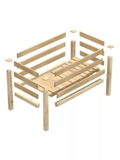 Elevated Cedar Garden Bed, 2' X 4' X 31" 12 Elevated Cedar Garden Bed, 2' X 4' X 31" -Garden Serie Store 8596147 09V 3 4