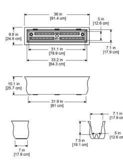 Valencia Window Box, 3' -Garden Serie Store 8596436 18V tif