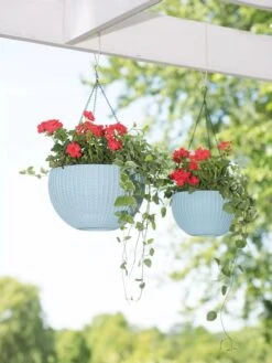 Weave Self-Watering Hanging Basket, 10" 7 Weave Self-Watering Hanging Basket, 10" -Garden Serie Store 8596490 2069 tif
