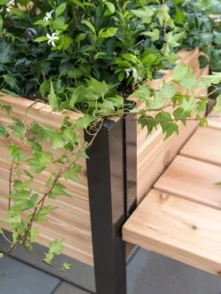 Elevated Cedar Planter Bench Kit, Natural, 90" -Garden Serie Store 8597992 0978 tif