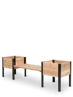 Elevated Cedar Planter Bench Kit, Natural, 90" -Garden Serie Store 8597992 10053 tif
