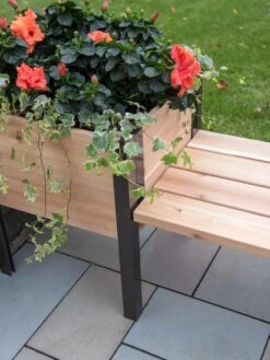 Elevated Cedar Planter Bench Kit, Natural, 90" -Garden Serie Store 8597992 9645 tif