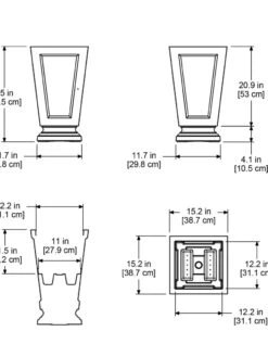 Kensington Self-Watering Tall Patio Planter, 25" 13 Kensington Self-Watering Tall Patio Planter, 25" -Garden Serie Store 8598549 07V tif