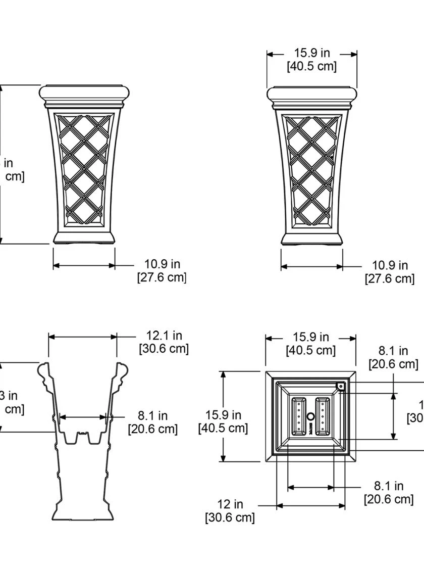 Carolina Self-Watering Tall Planter, 28" 8 Carolina Self-Watering Tall Planter, 28" - Image 6