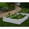 Raised Garden Bed With Grow Grid, 4' X 4' -Garden Serie Store 8599291 01V vita raised garden bed with grow grid 4 ft by 4 ft white