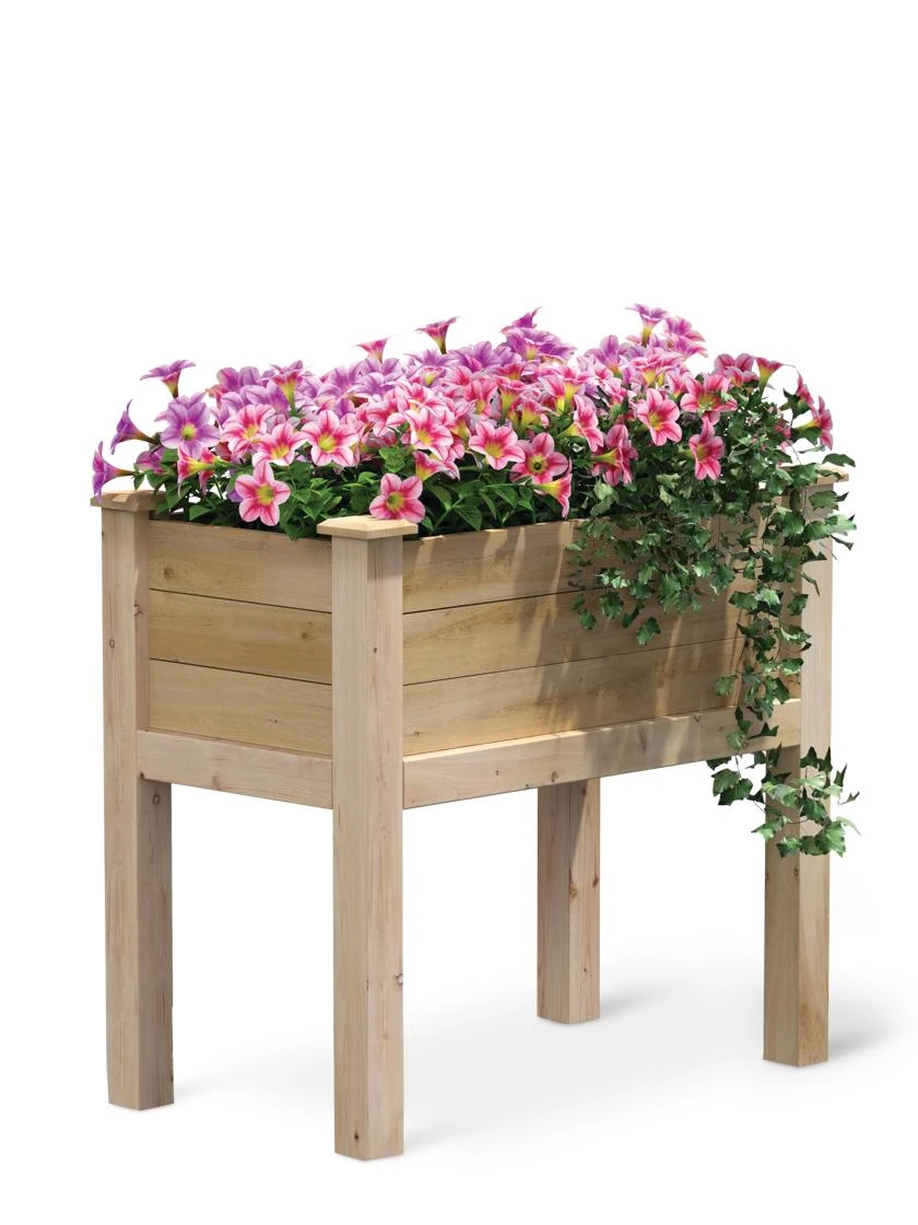 Elevated Cedar Garden Bed, 32" X 16" X 31" 3 Elevated Cedar Garden Bed, 32" X 16" X 31"