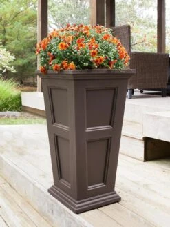 Fairfield Self-Watering Tall Patio Planters, 34” -Garden Serie Store 8600109 03V tif