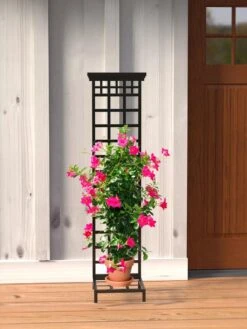 Mission-Style Planter Stand With Trellis -Garden Serie Store 8600111 01V tif