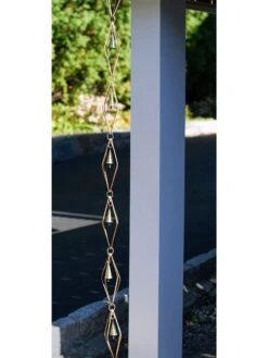 Diamond Pure Copper Rain Chain, 8-1/2' -Garden Serie Store 8600205 01v