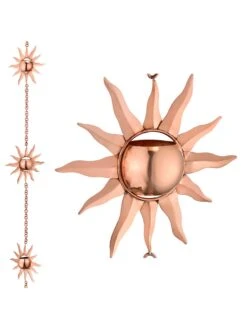 Sun Pure Copper Rain Chain, 8-1/2' -Garden Serie Store 8600206 04v
