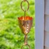 Crocus Pure Copper Rain Chain, 8.5' -Garden Serie Store 8600207 02v crocus solid copper rain chain 8 foot