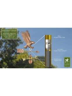 Bald Eagle Copper Weathervane -Garden Serie Store 8600276 01v