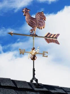 Rooster Cottage Copper Weathervane With Roof Mount 9 Rooster Cottage Copper Weathervane With Roof Mount -Garden Serie Store 8600284 02v