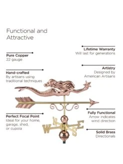 Little Mermaid Copper Weathervane 10 Little Mermaid Copper Weathervane -Garden Serie Store 8600350 04v