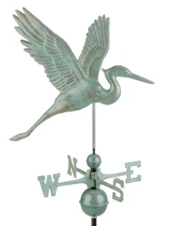 Graceful Blue Heron Copper Weathervane -Garden Serie Store 8600374 05v graceful blue heron weathervane blue verde