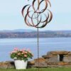 Flower Staked Wind Spinner, 29" -Garden Serie Store 8600485 01v flower staked wind spinner 29 inch