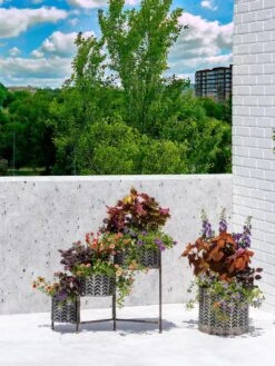 Galvanized Grow Bag Triple Planters With Stand -Garden Serie Store 8609180 0344 tif 1