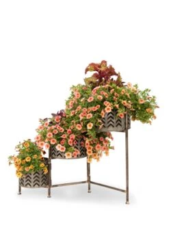 Galvanized Grow Bag Triple Planters With Stand -Garden Serie Store 8609180 0364 tif