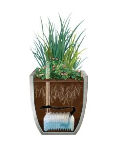 Self-Watering LavaStone® Modern Square -Garden Serie Store 8610250 SWInsert art 8inSq tif 1