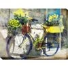 Blue And Yellow Bike Outdoor Wall Art, -Garden Serie Store 8610268 01v outdoor wall art blue and yellow bike
