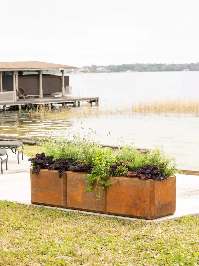 Corten Steel Modular Raised Bed, 2'x6' 3 Corten Steel Modular Raised Bed, 2'x6'