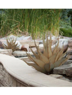 Desert Steel Sharkskin Agave Sculpture -Garden Serie Store 8610753 04v