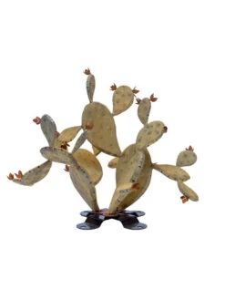 Desert Steel Prickly Pear Cactus Sculpture, Redondo -Garden Serie Store 8610768 04v