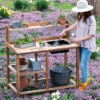 Dynamic Acacia Potting Bench With Soil Reservoir -Garden Serie Store 8611009 4132 1