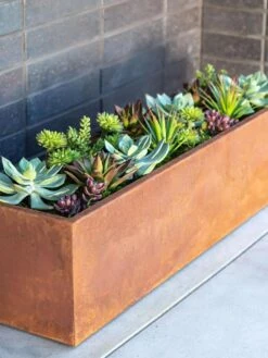 Veradek Metallic Series Corten Steel Window Box Planter, 36" 10 Veradek Metallic Series Corten Steel Window Box Planter, 36" -Garden Serie Store 8611609 02V tif
