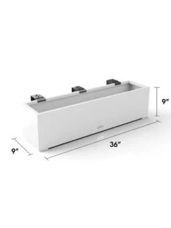 Veradek Metallic Series Railing Planters -Garden Serie Store 8611610 28v