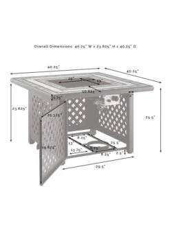 Crosley Tucson Fire Table -Garden Serie Store 8611947 11v