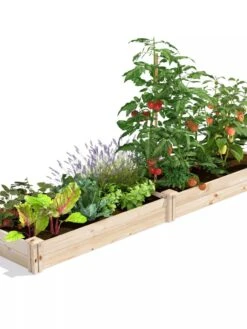 Pine Raised Garden Bed, 2' X 8' -Garden Serie Store 8612243 02V jpg
