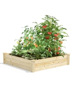 Pine Raised Garden Beds, 4'x4' -Garden Serie Store 8612250 02v