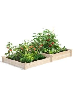 2-Tier Pine Raised Garden Bed, 4'x8'