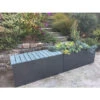 Nice Aluminum Trough Planters With Bench Top, 16"High -Garden Serie Store 8612377 01v 1