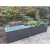 Nice Aluminum Trough Planters With Bench Top, 20"x46"x40" High -Garden Serie Store 8612377 01v