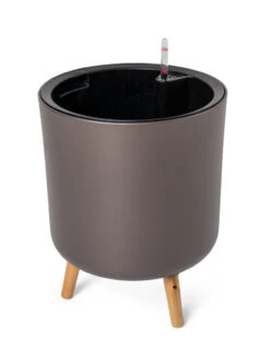Ava Self-Watering Round Planter -Garden Serie Store 8612692 298 ava self watering round planter coffee