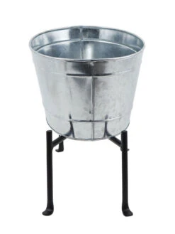Achla Designs Mini Oval Galvanized Tub With Folding Stand -Garden Serie Store 8612906 05v