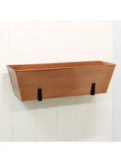 Achla Designs Plain Copper Plated Flower Box, Large -Garden Serie Store 8612915 04v