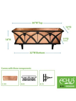 Achla Designs Rockwood Window Box 13 Achla Designs Rockwood Window Box -Garden Serie Store 8612918 03v