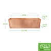 Achla Designs Solid Copper Flower Box, Large -Garden Serie Store 8612919 01v achla designs solid copper flower box large